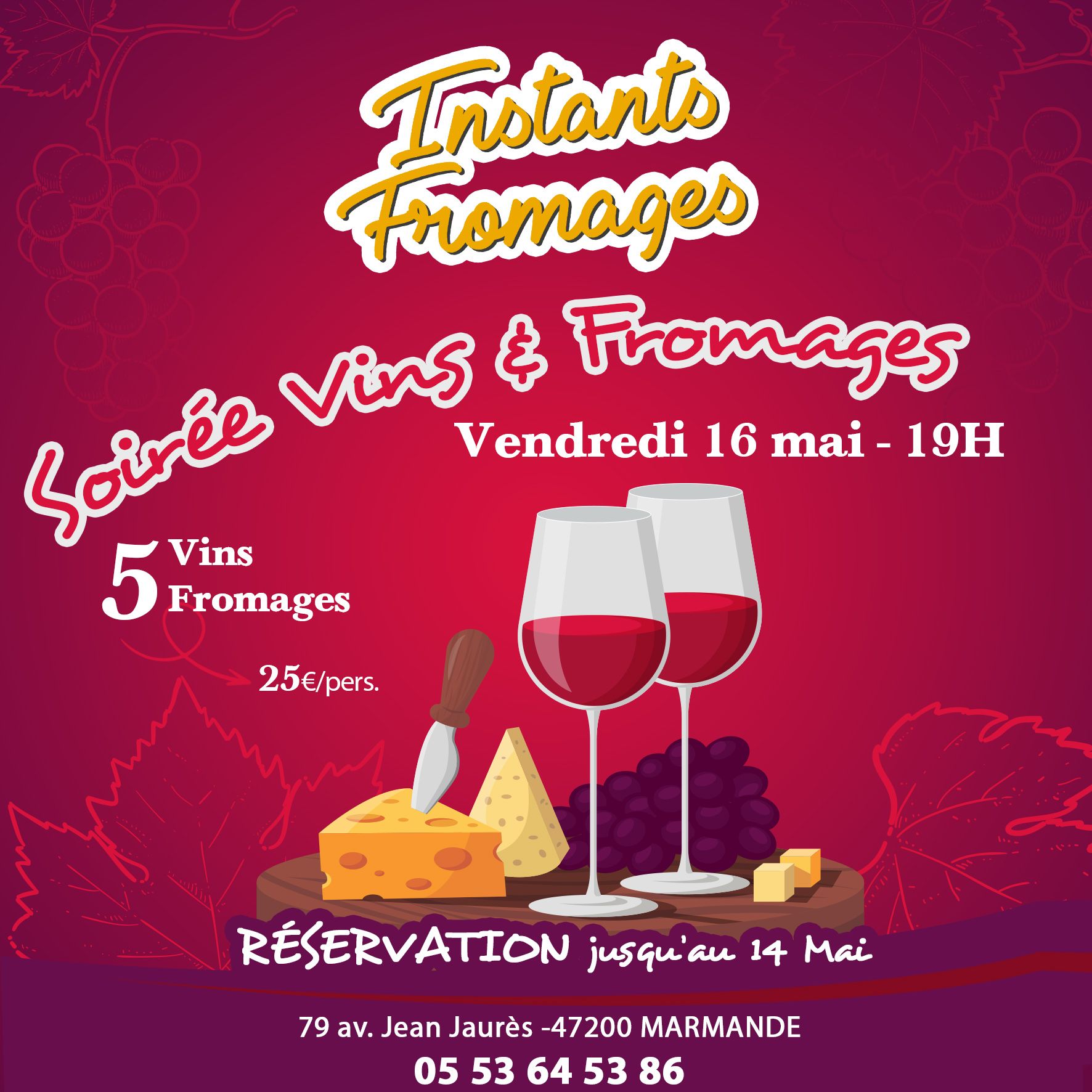 soiree degustation vin et fromage fromagerie instants fromage marmande